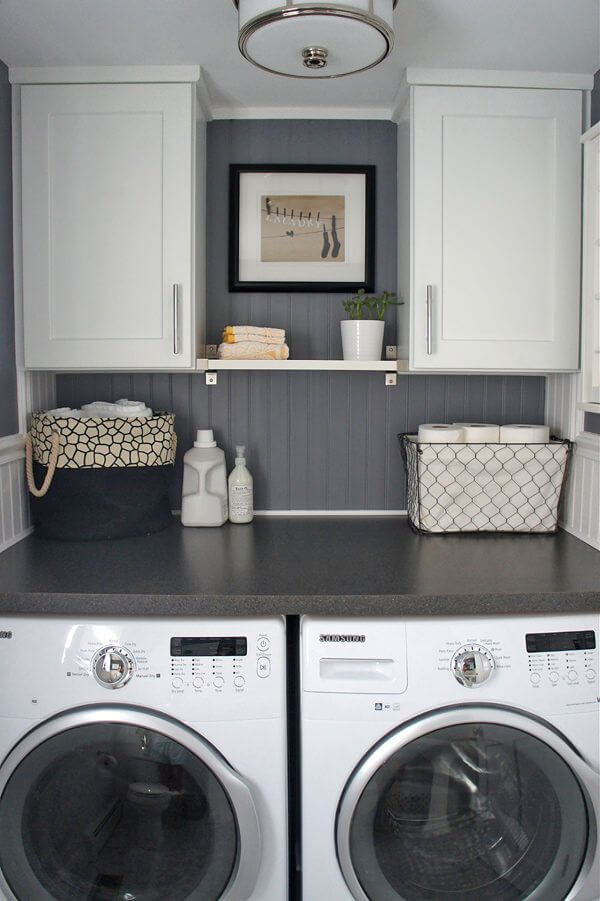 Best Small Laundry Room Ideas - Go with Neutral Schemes for Any Style - Harptimes.com