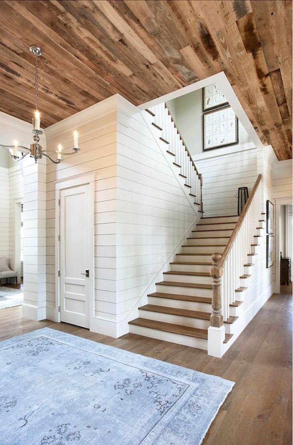 unfinished basement ceiling ideas - 15. Add Wood Accent to The Ceiling - Harptimes.com