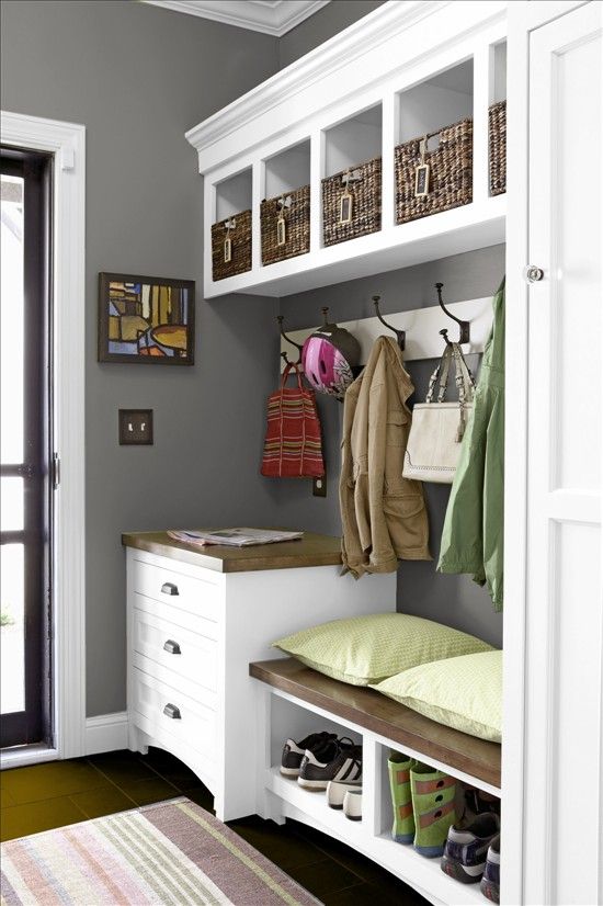 garage mudroom ideas - 9. Mudroom Ideas with Simple Setup - Harptimes.com