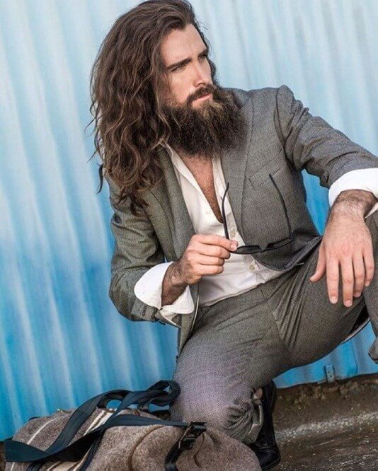 2. Sexy Men's Curly Long Hairstyle Sexy Men Curly Long Hairstyles