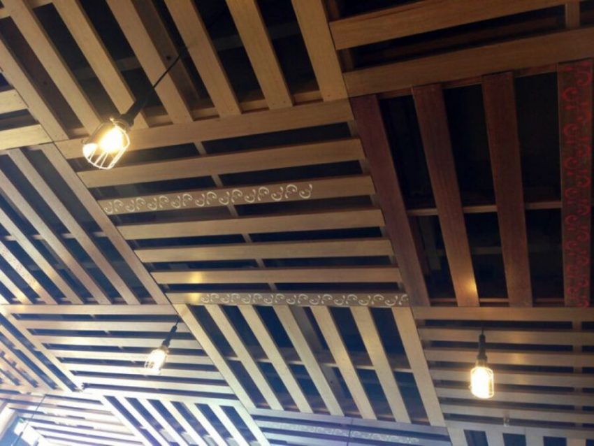 basement pallet wood ceiling ideas