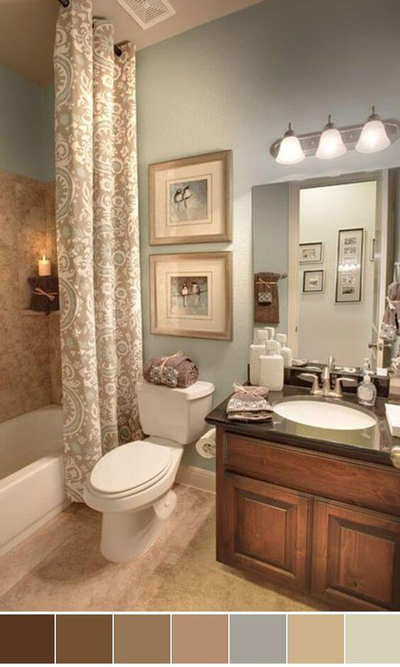 Bathroom Color Paint Ideas Classic Brown Bathroom Color Ideas - Harptimes.com