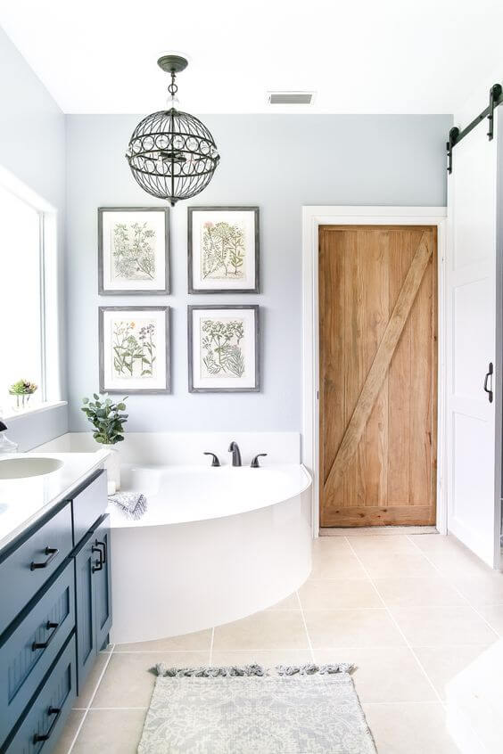 Bathroom Color Paint Ideas Industrial Bathroom Style with Barn Wood Door - Harptimes.com