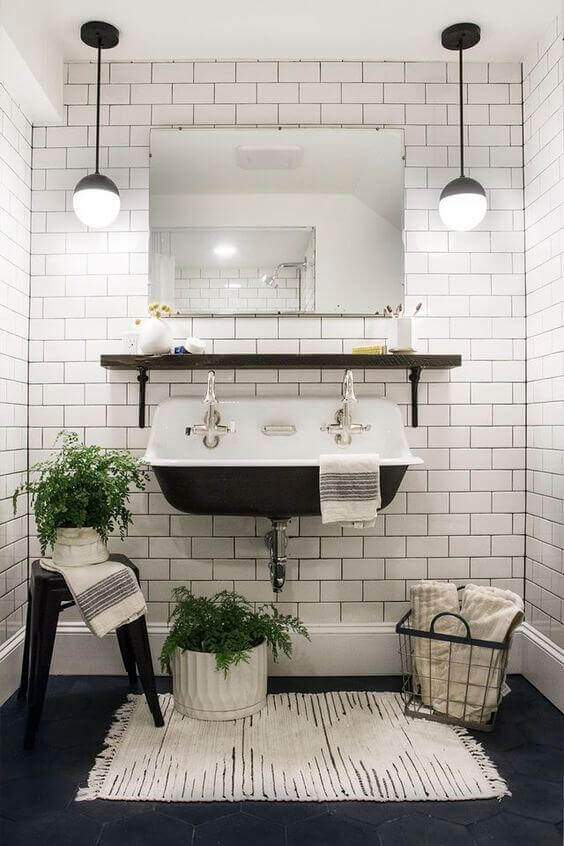 Bathroom Lighting Ideas Outstanding Black and White Bathroom - Harptimes.com
