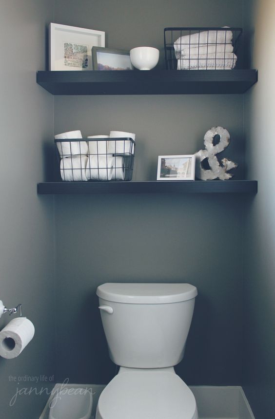 Bathroom Wall Decor Simple Modern over the Toilet Shelves - Harptimes.com
