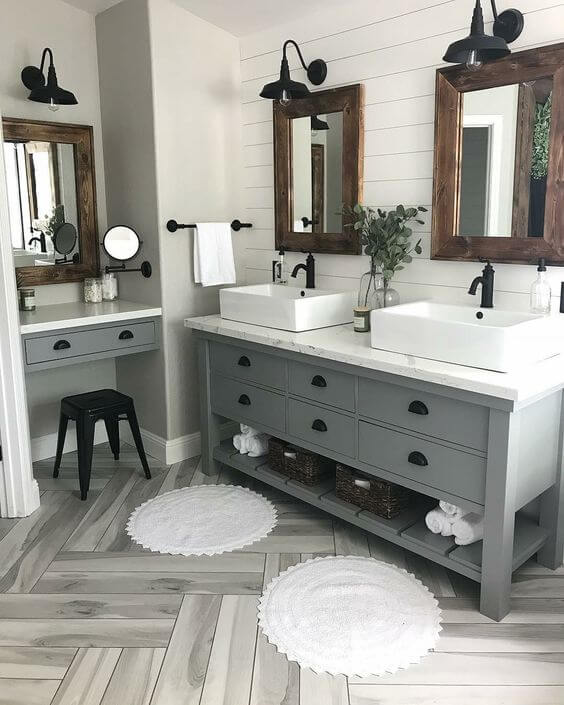 Industrial Farmhouse Master Bathroom Ideas - Harptimes.com