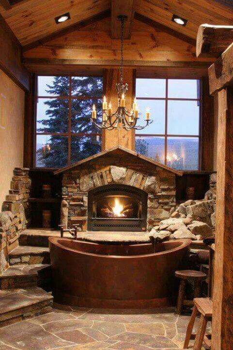  Cabin Design for Small Rustic Bathroom Ideas - Harptimes.com