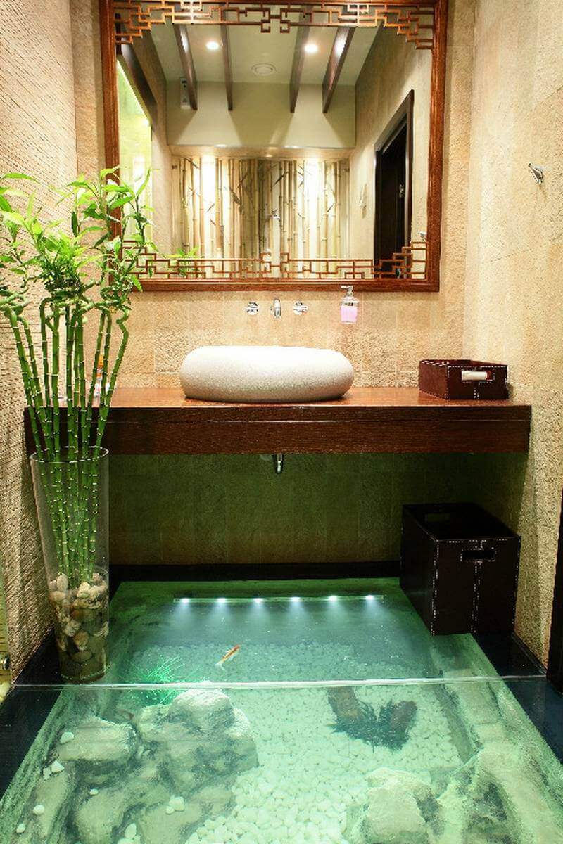 See-Through Master Bathroom Ideas Floor - Harptimes.com