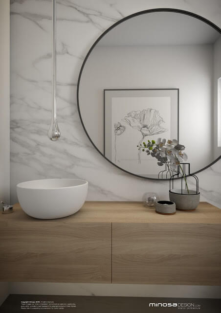 powder room floor ideas