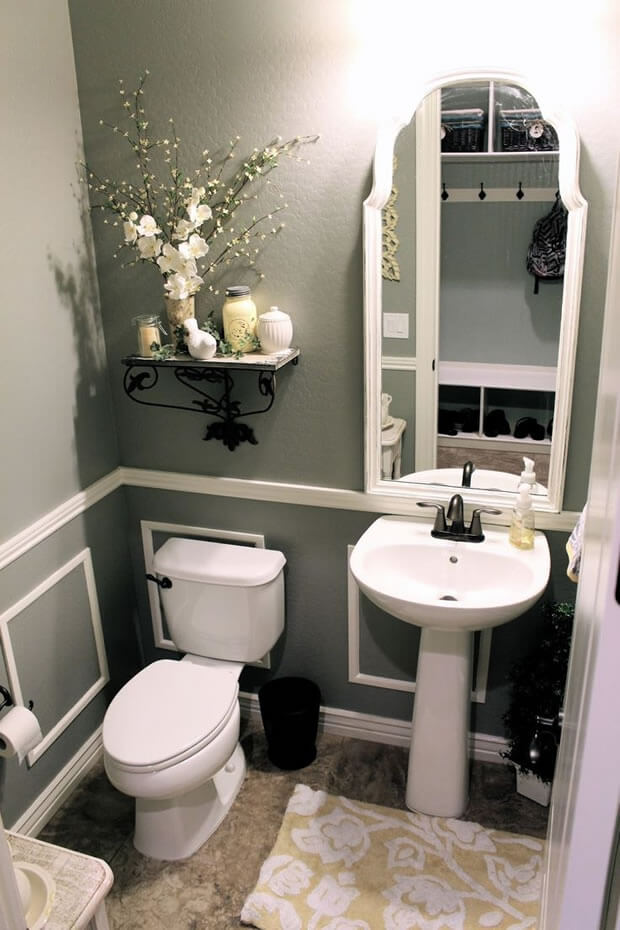 powder room ideas pedestal sink