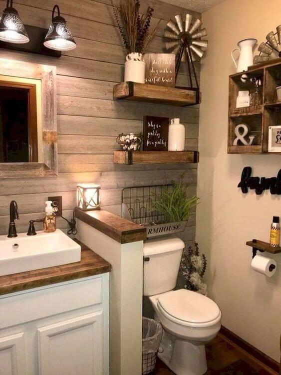 rustic bathroom lighting ideas