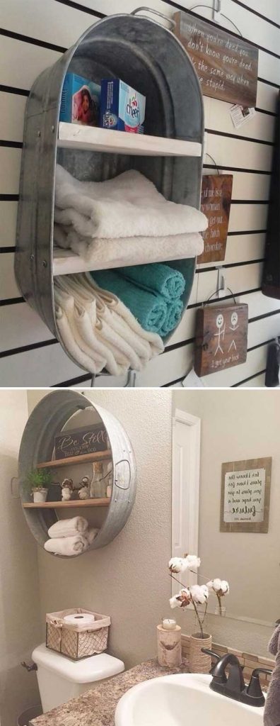 rustic bathroom shelf ideas
