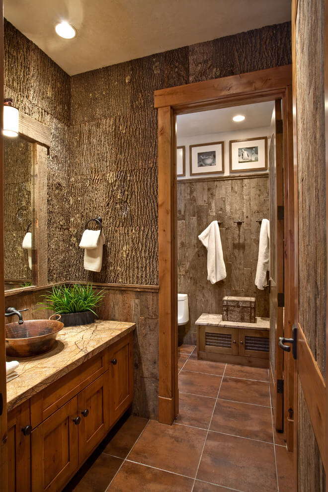 rustic small bathroom designs