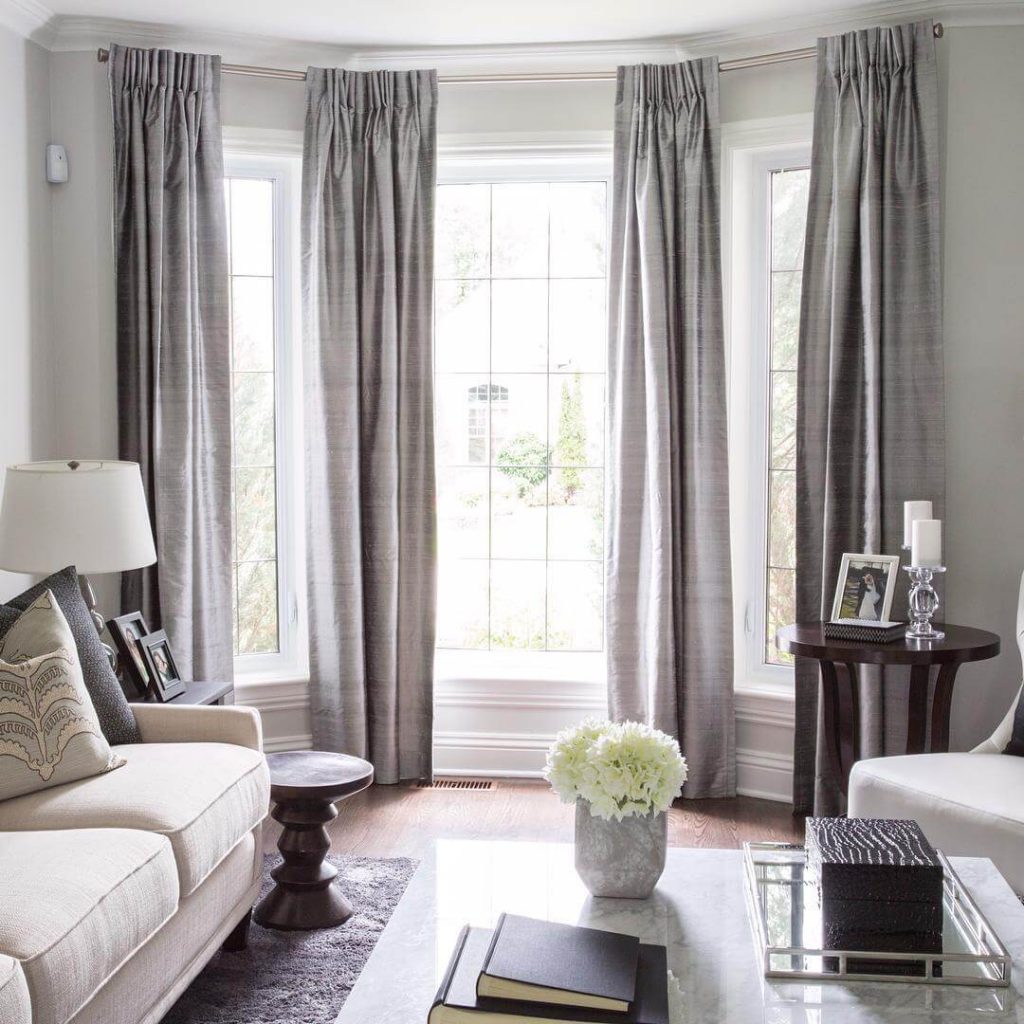 bay window curtain ideas