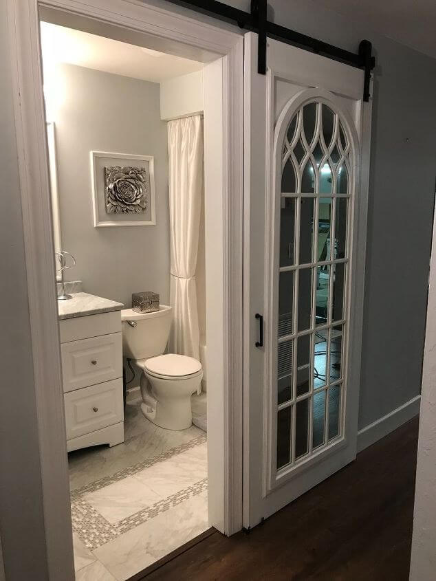 sliding bathroom door ideas