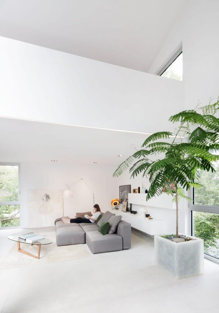 2. All White Living Room with Tropical Accent All White Modern Living Room Ideas with Tropical Accent
