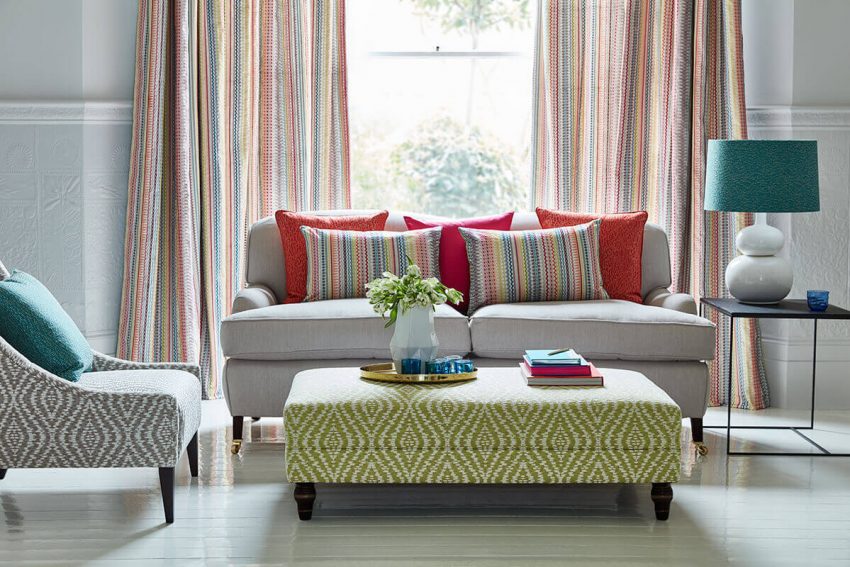 17. Curtains with Stripe Patterns Curtains Living Room Ideas with Stripe Patterns