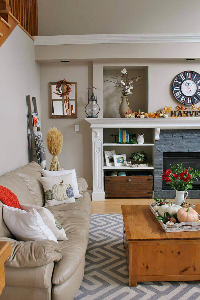 Fall Living Room Decor Ideas Clean and Scentsible