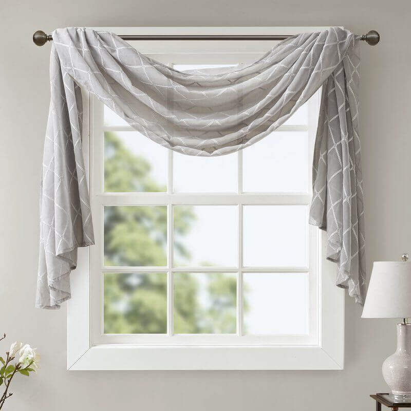 13. Having Curtain Scarves for Window Decor Having Curtain Scarves for Window Living Room Decor Ideas - Harptimes.com