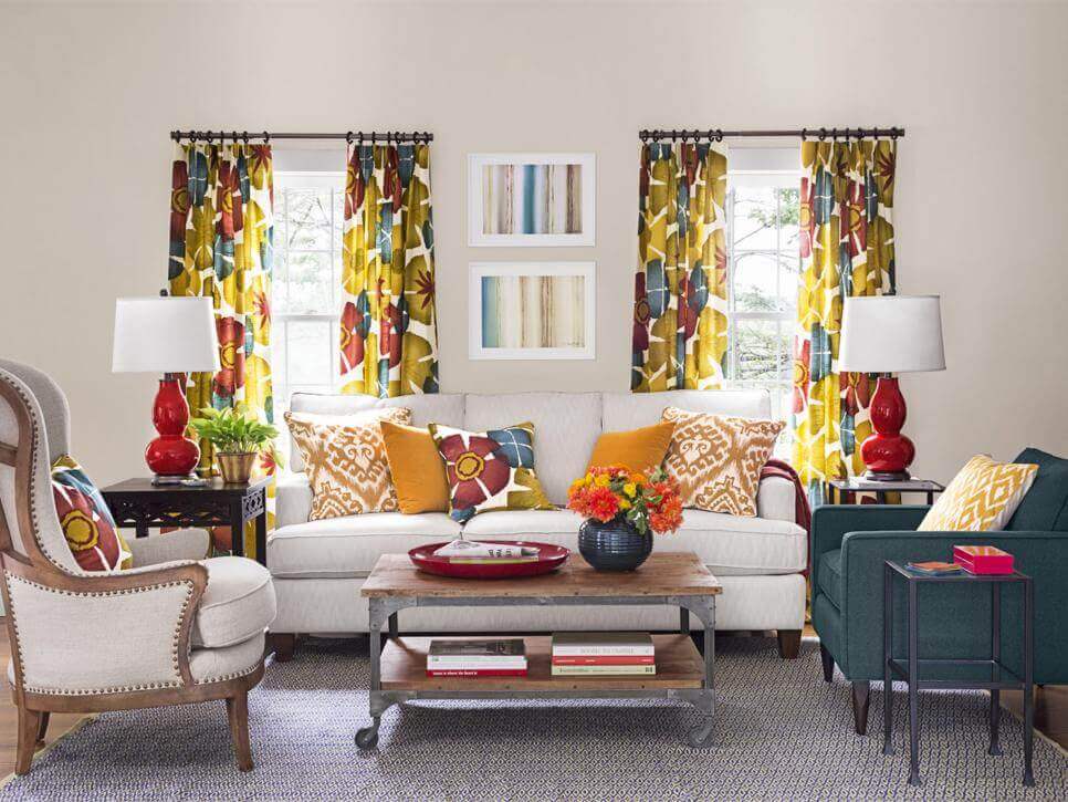 11. Impressive Pattern on Curtains Living Room Ideas Impressive Pattern on Curtains Living Room Ideas