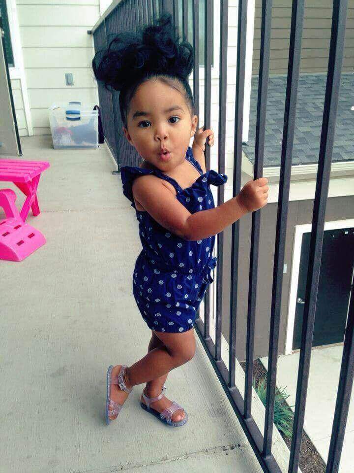 Little Black Girl Hairstyles Simple Adorable Puff on the Head