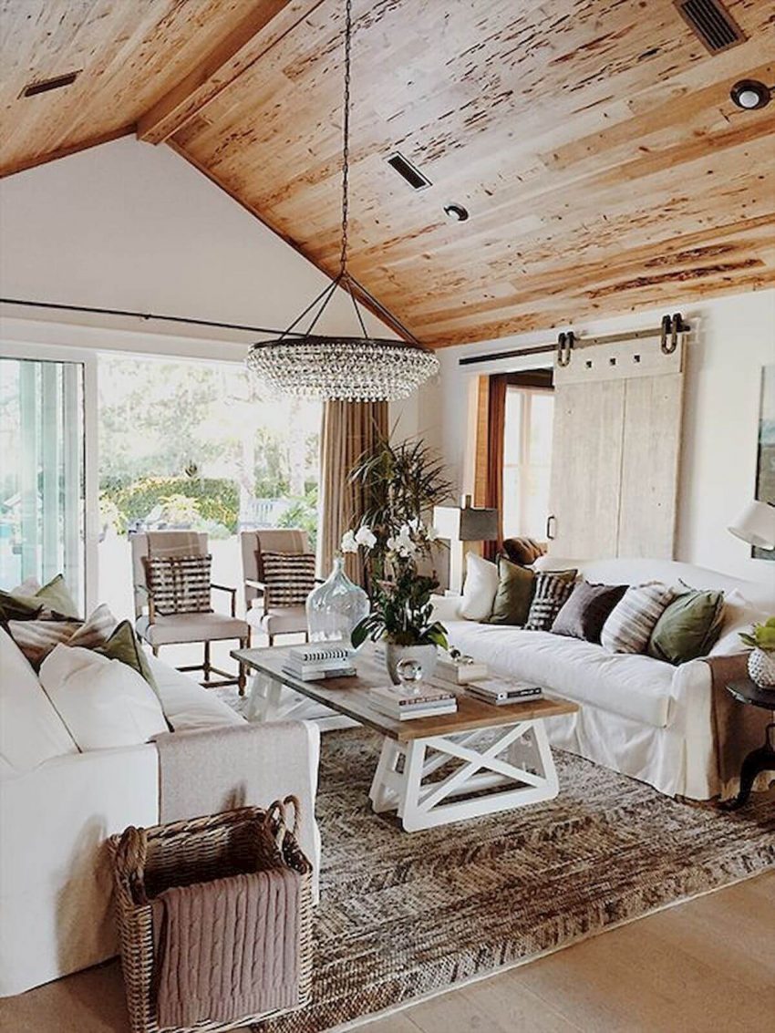 15. Modern Farmhouse Living Room Ideas rustic modern living room ideas