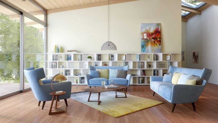18. Living Room Design with Pasty Scheme Modern Living Room Design Ideas with Pasty Scheme