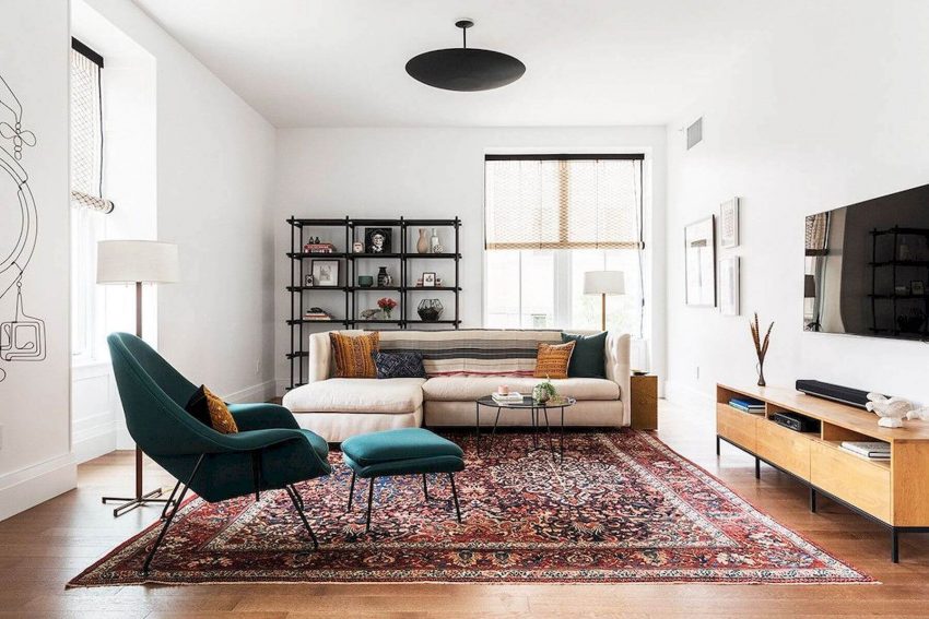 Old Sofa with New Covering for Living Room Decor Ideas