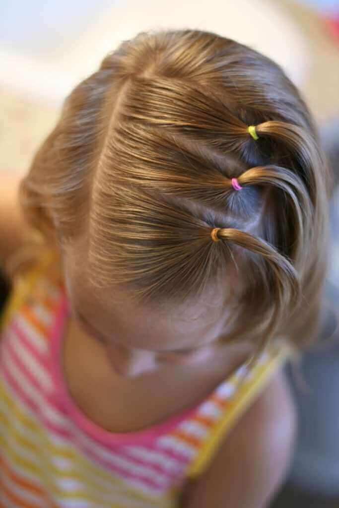 9. Triple Side Ponies for Medium Hair Triple Side Ponies for Medium Hair