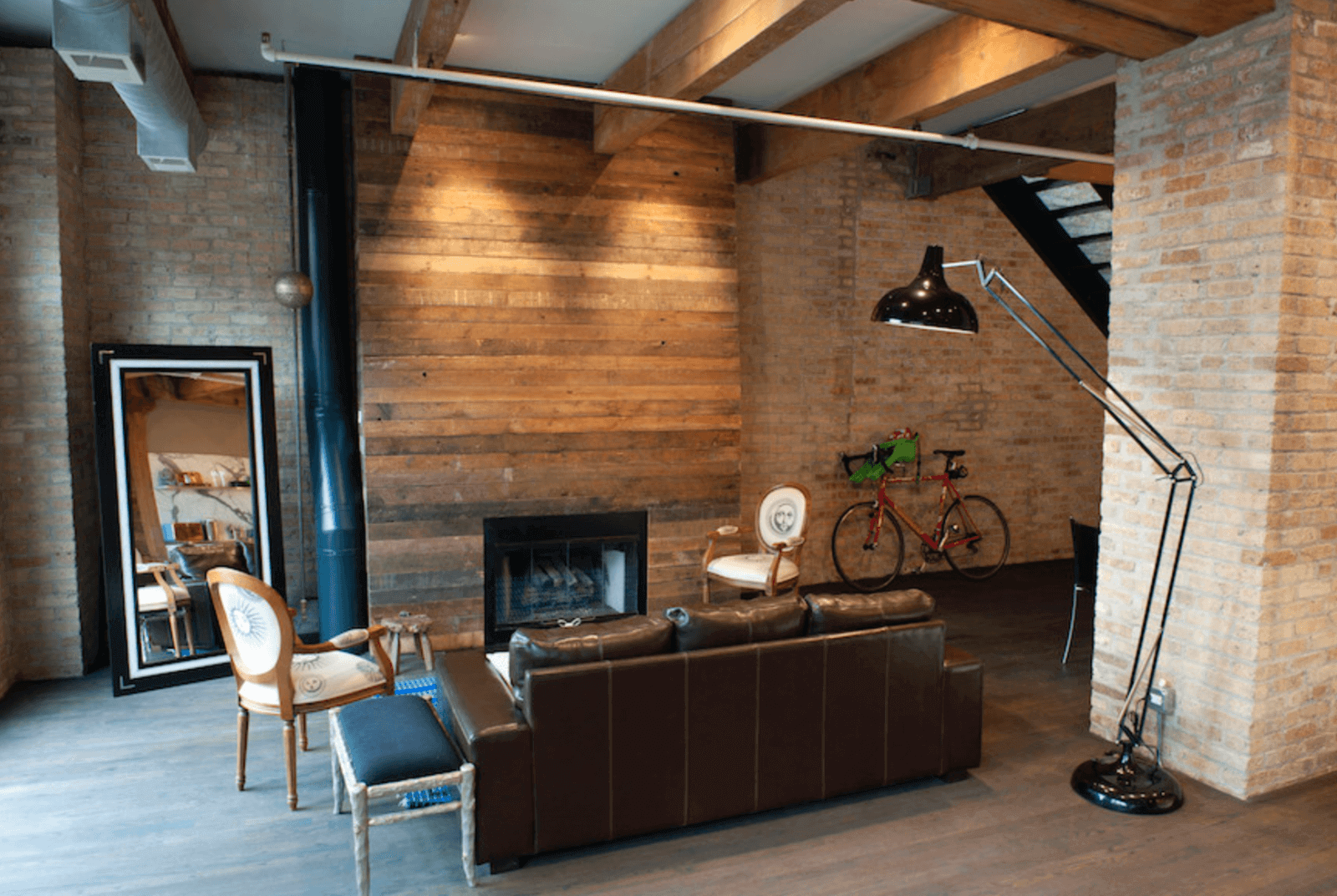 Wood Accent Wall Ideas around Fireplace