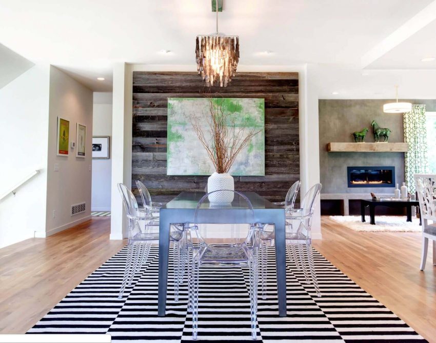 Wood Accent Wall Ideas in Dining Room