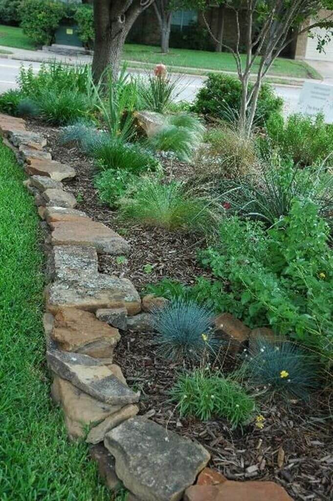 landscape edging ideas stone