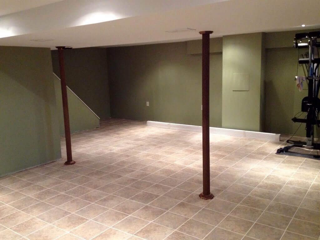 Ceramic or Porcelain Tile Flooring for Basement Paint Ideas
