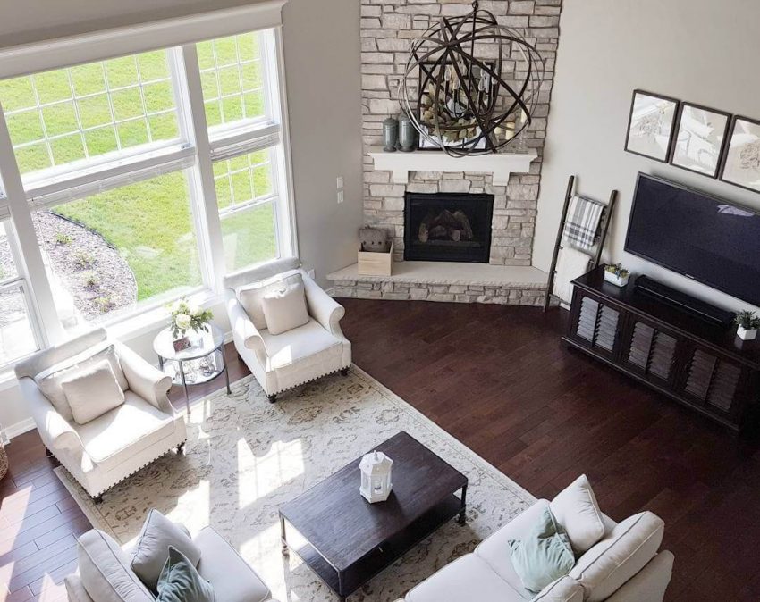 Corner Fireplace Furniture Placement Ideas