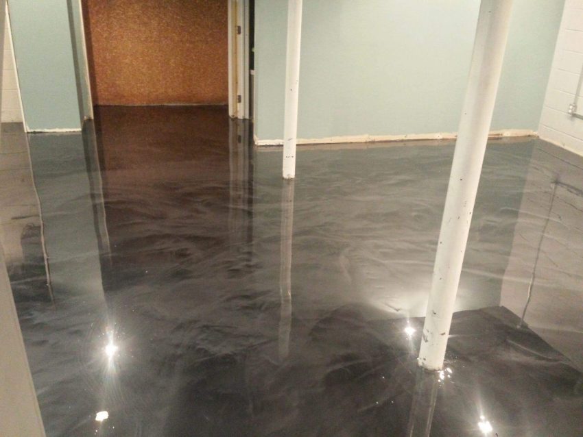 Glossy Basement Floor Paint Ideas Epoxy