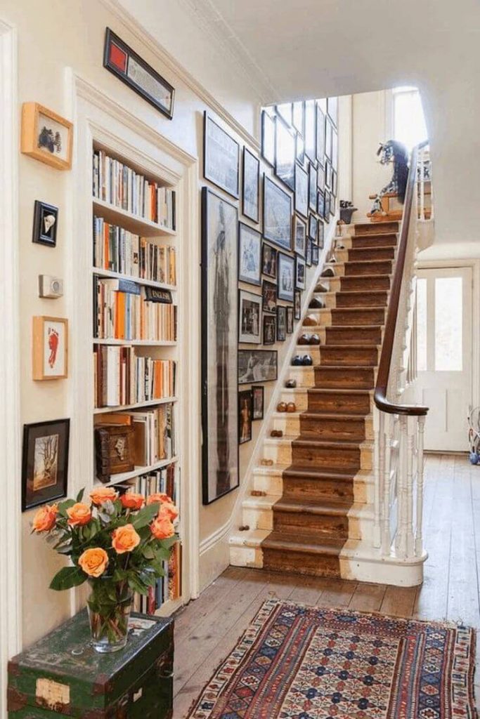 contemporary staircase wall decor