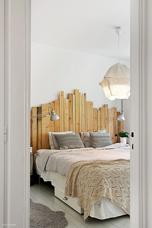 diy headboard wood planks