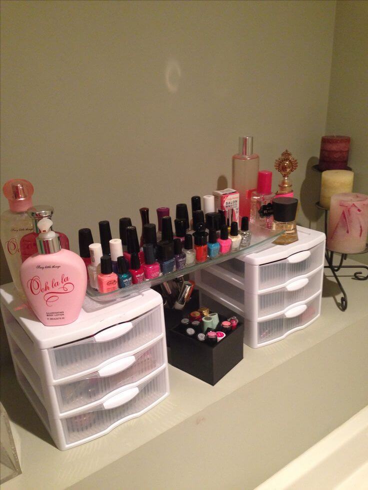 makeup collection storage ideas