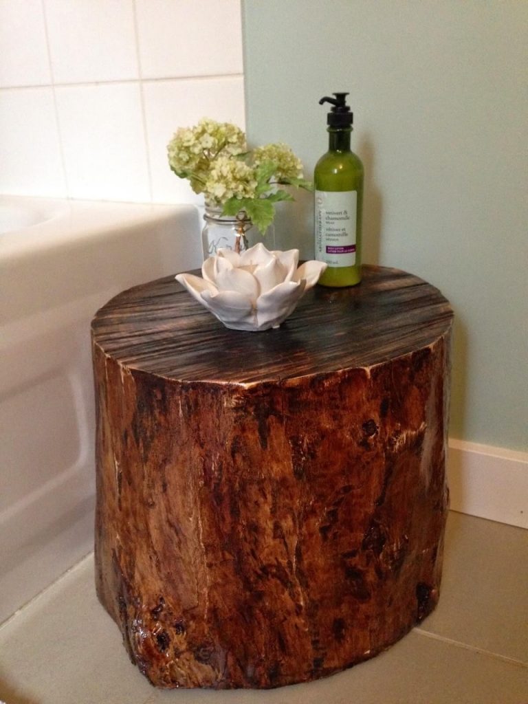 tree stump decorating ideas