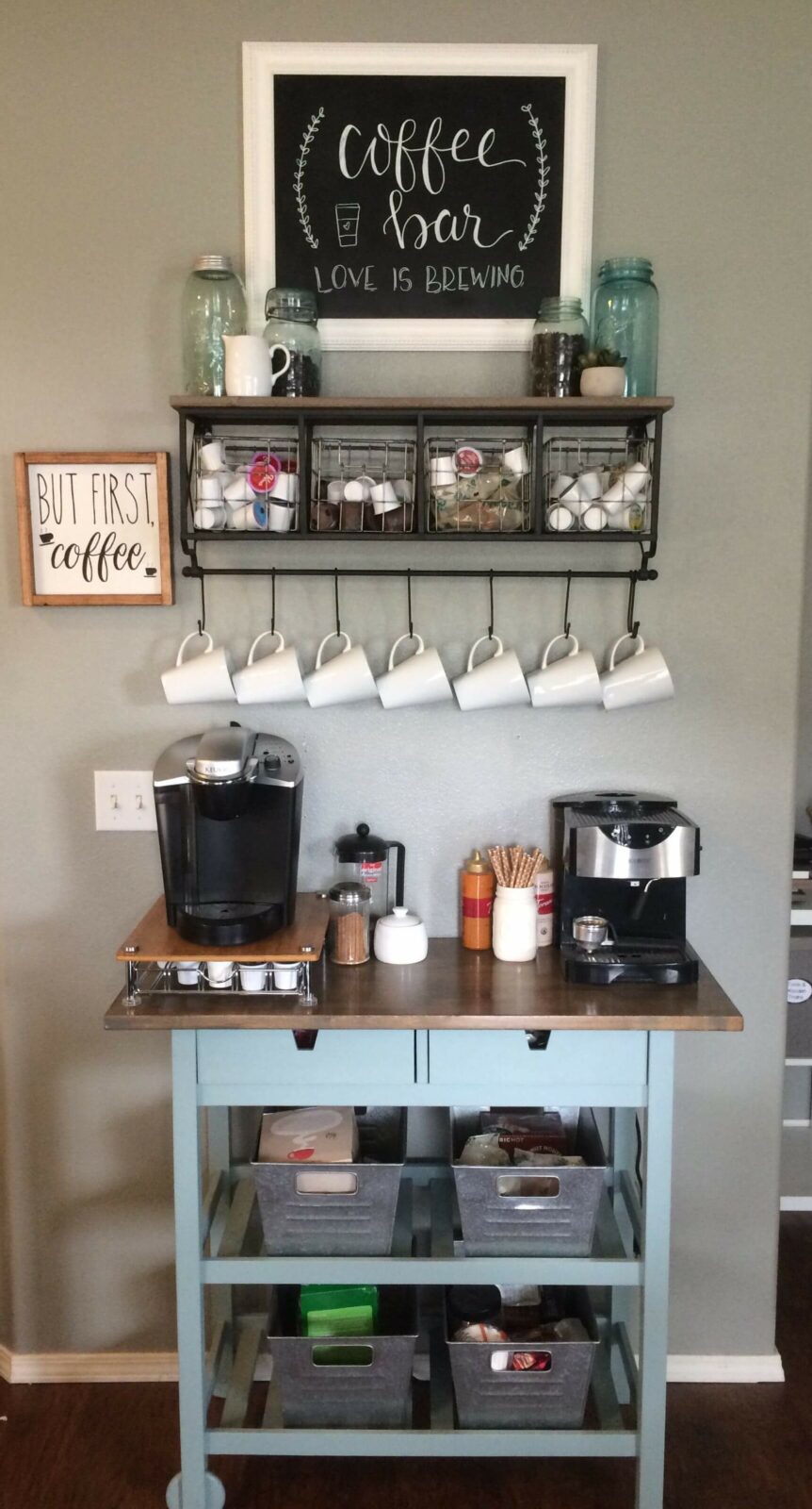 coffee bar ideas for small spaces