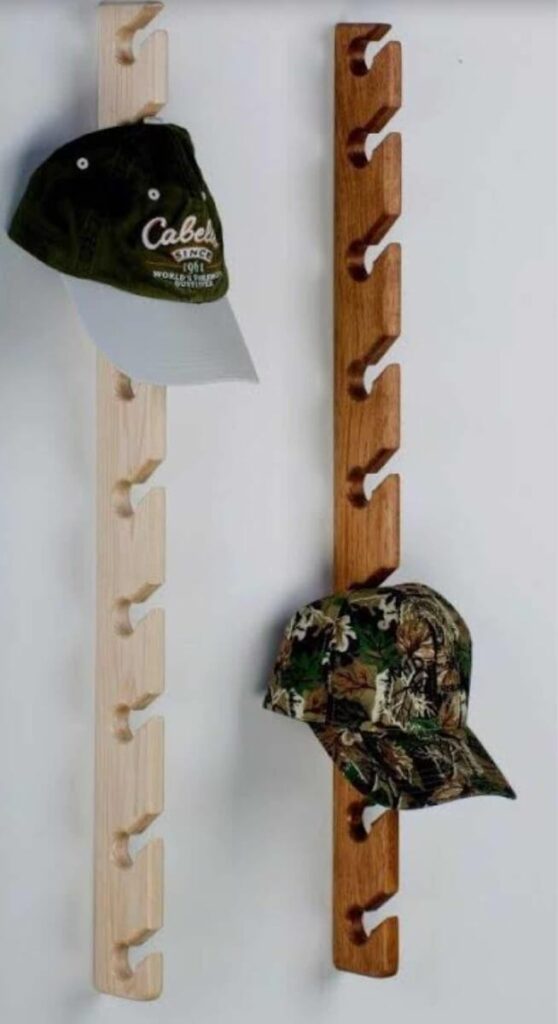diy vertical hat rack