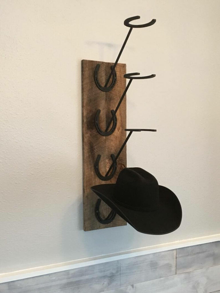diy wood cowboy hat rack