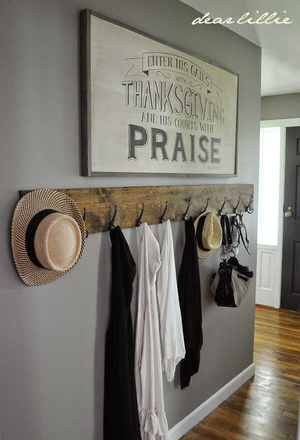diy wooden hat rack