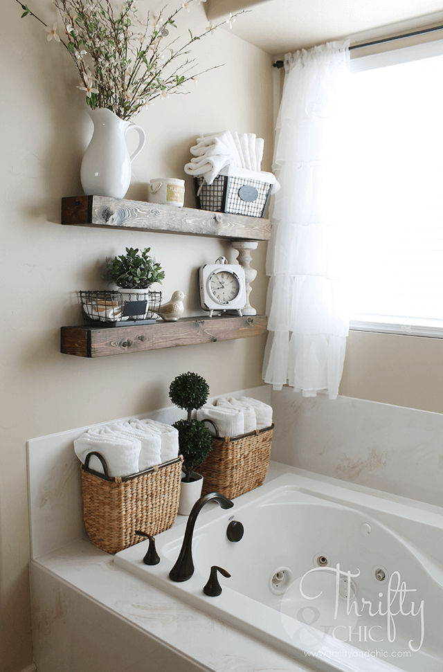 floating shelves ideas bathroom