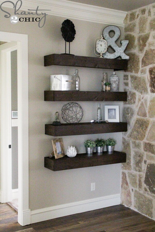 floating shelves ideas decorating