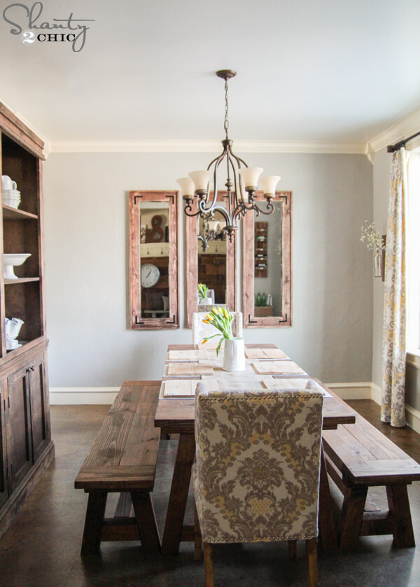 dining room wall decor with mirror