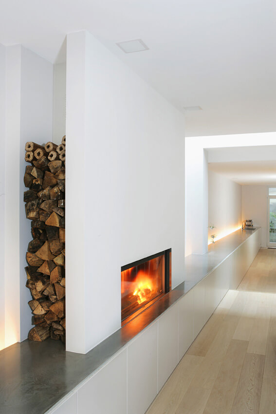 firewood storage inside