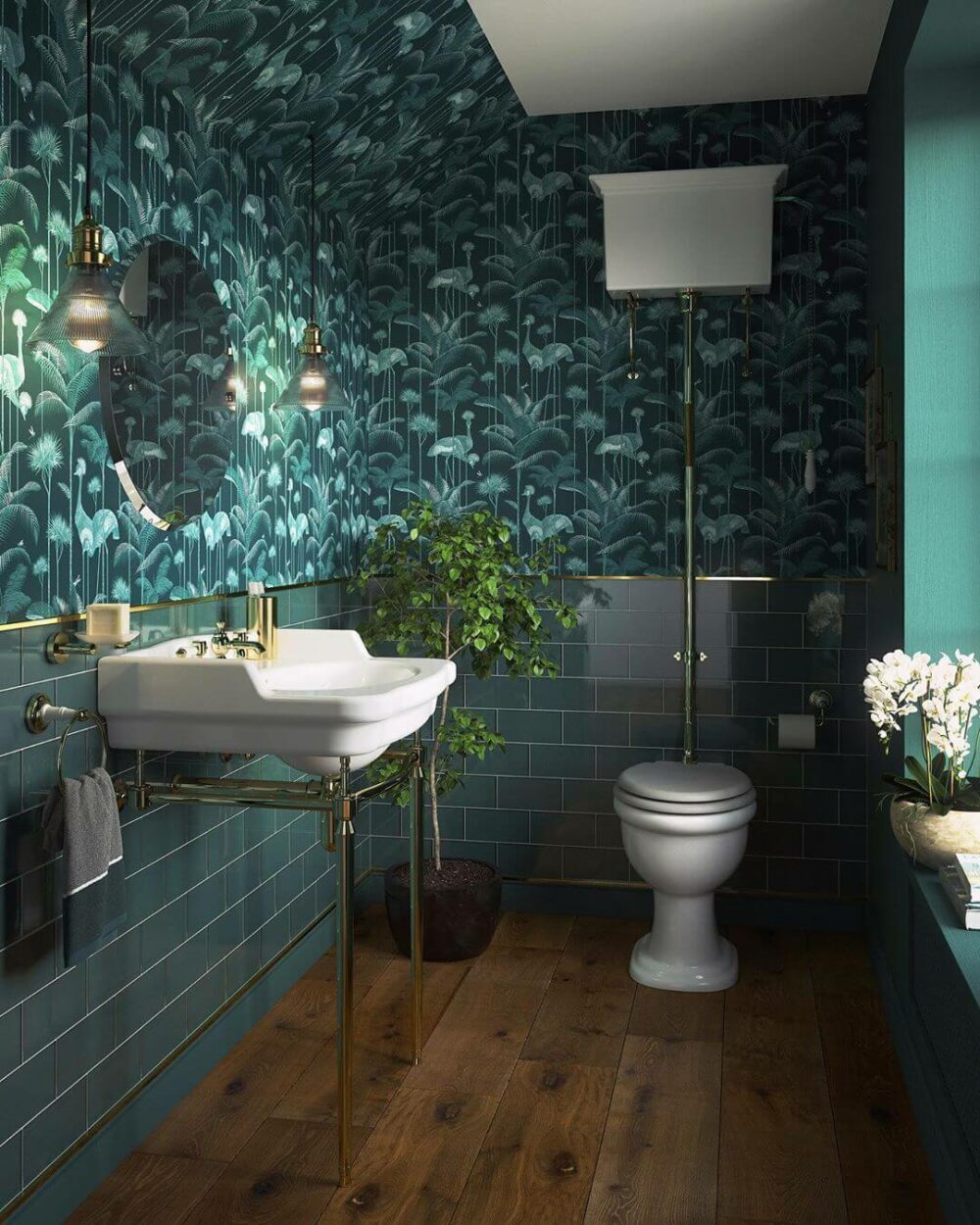 large bathroom wall decor