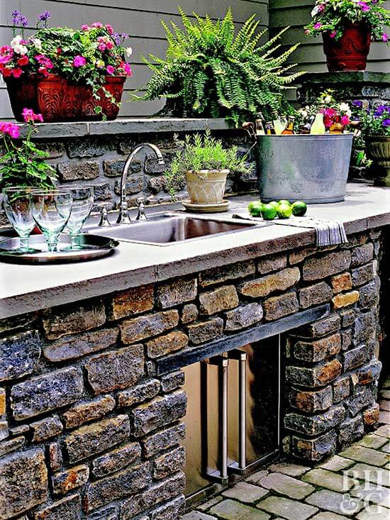 outdoor kitchen storage ideas