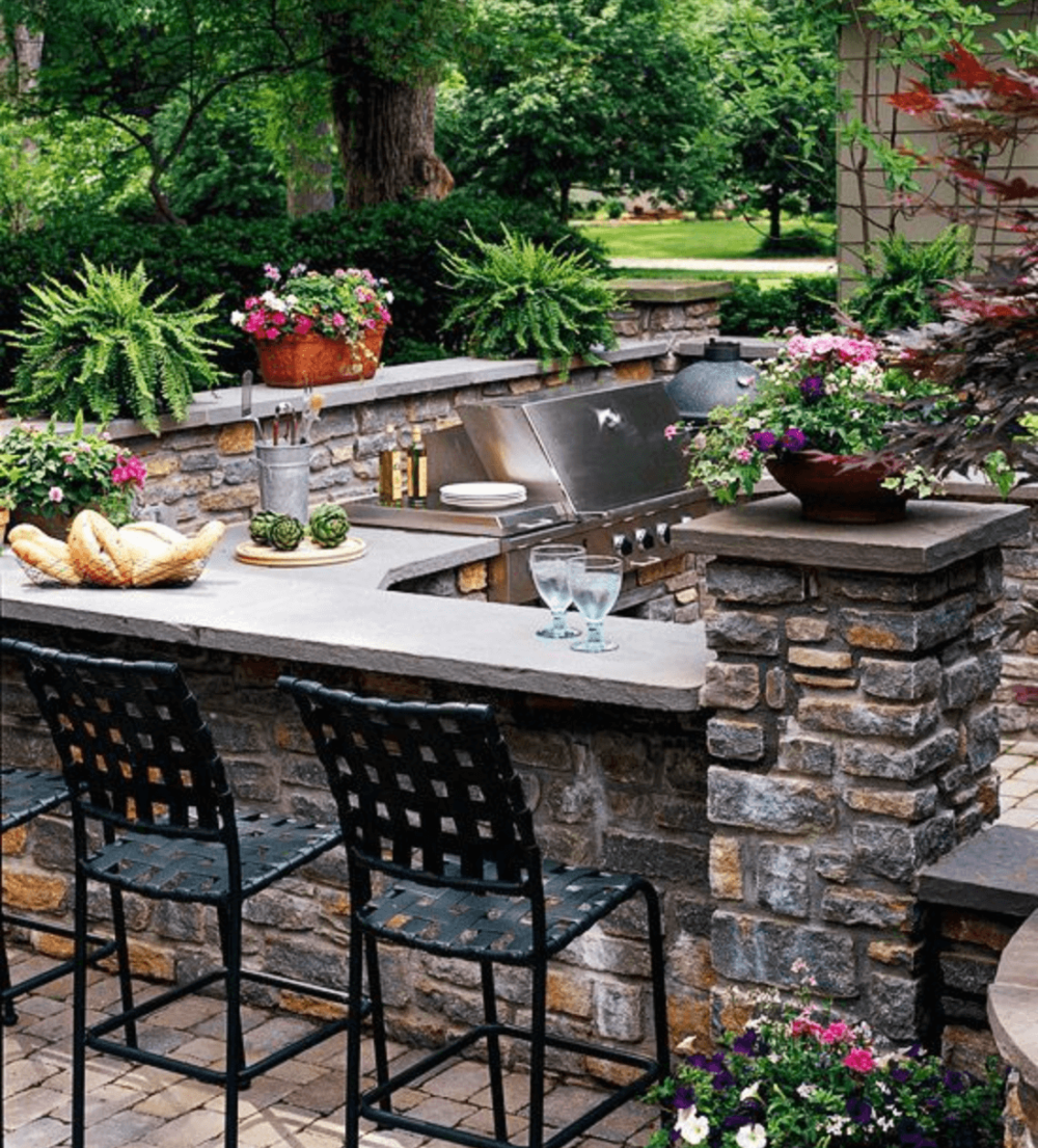 outdoor kitchen tile ideas